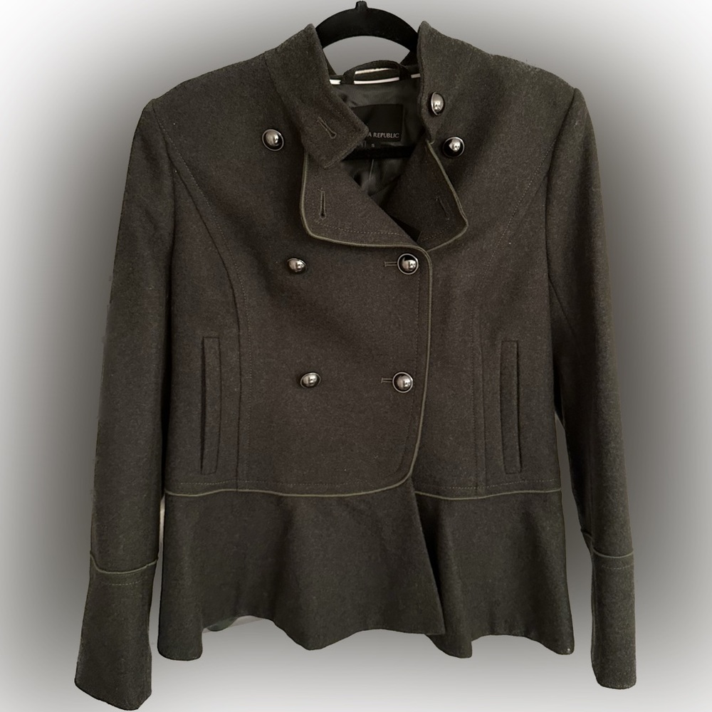 Banana Republic Vintage Green Coat - Picture 3 of 5